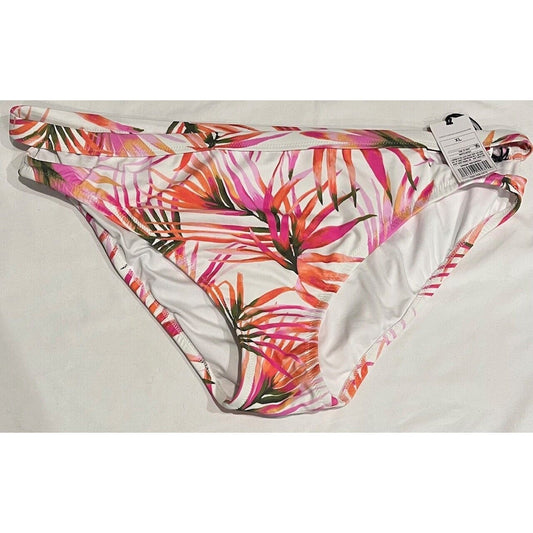 Womens Side Cut Out Hipster Bikini Bottom - Shade and Shore Palm Print - XL