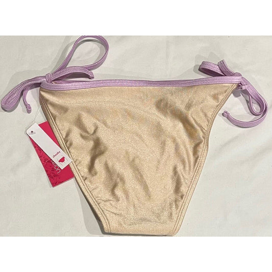 Tan Metallic Cheeky String Bikini Bottom from Xhilaration - S (0-2)