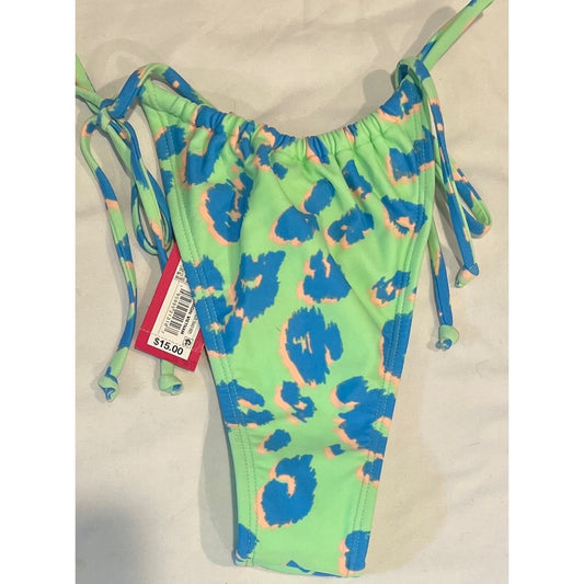 Juniors Tunneled Ultra Hiked Super Cheeky String Bikini Bottom - Xhilaration -XL(12-14)