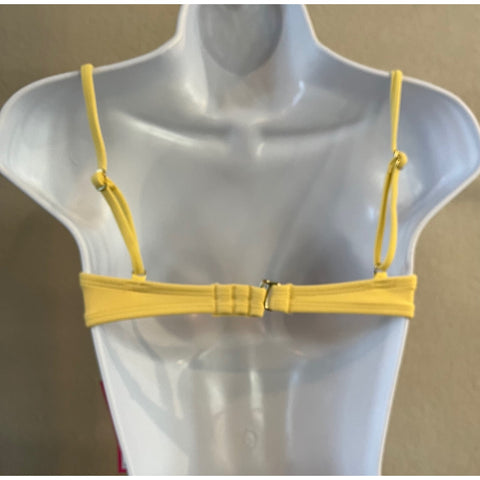 Xhilaration Juniors' Shirred Underwire Bikini Top - Yellow - M(4-6)