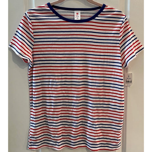 Women's Americana Striped Matching Pajama Set - M