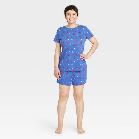 Women's Americana Stars Matching Pajama Set - S