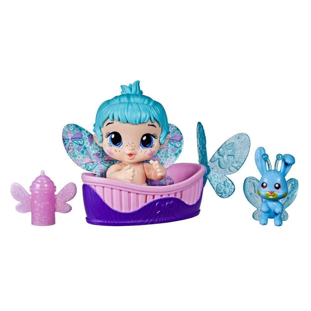 Baby Alive Glo Pixies Minis Glow-in-the-Dark Doll 3.75 Inch - Aqua Flutter