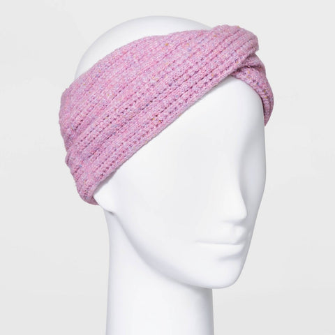 Universal Thread Women's Ribbed Knit Purple Winter Headband - One Size