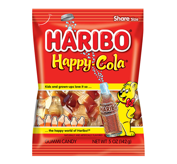 HARIBO - HAPPY COLA BOTTLES 5oz Share Size