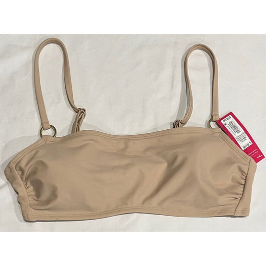 Junior's Mini Ring Bralette Tan Bikini Top - Xhilaration - L (8-10)