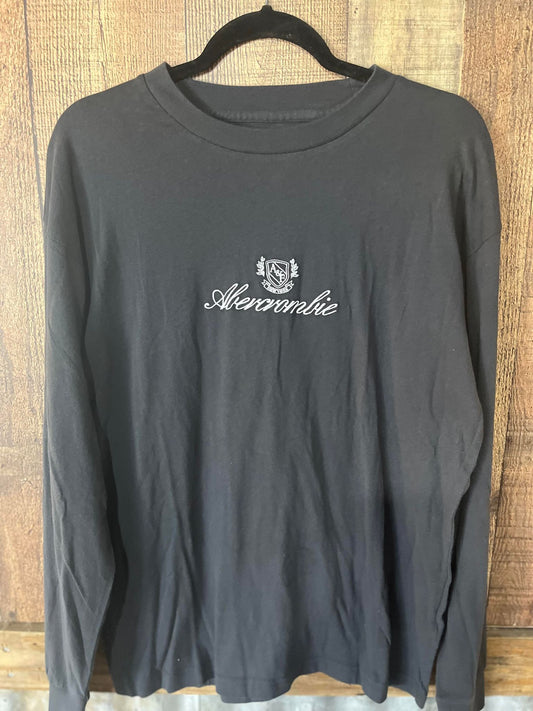 Abercrombie & Fitch Muscle Long Sleeve T Shirt XL Black