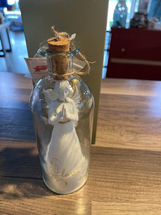 8" Message in a Bottle Angel with Message Recording by Mr.Christmas Peace NEW