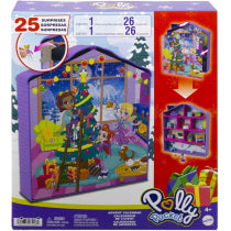 Polly Pocket Advent Calendar 2 Micro Dolls Winter Doll House Playset 25 Surprises Holiday Theme