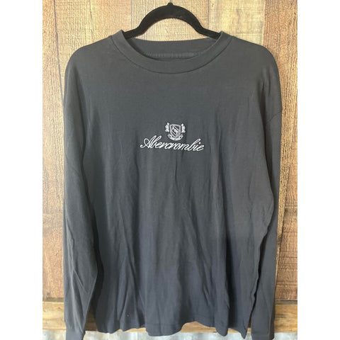 Abercrombie & Fitch Muscle Long Sleeve T Shirt XL Black