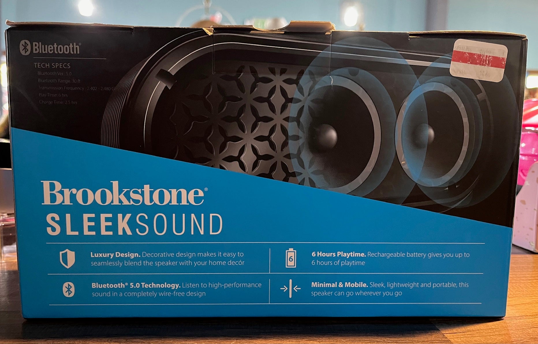 Brookstone Bluetooth Speaker - Sleek Sound - Black