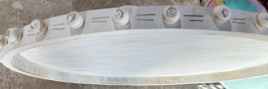 22" Decorative Wood Tray w/Beaded Detail