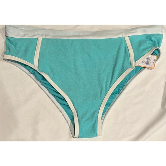 Women's Kona Sol Bikini bottom High Waist High Leg - Turquoise - Plus Size 1X