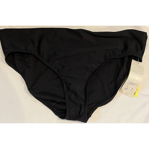 Women s Plus Size Medium Coverage Bikini Bottom - All in Motion Black 16W/18W