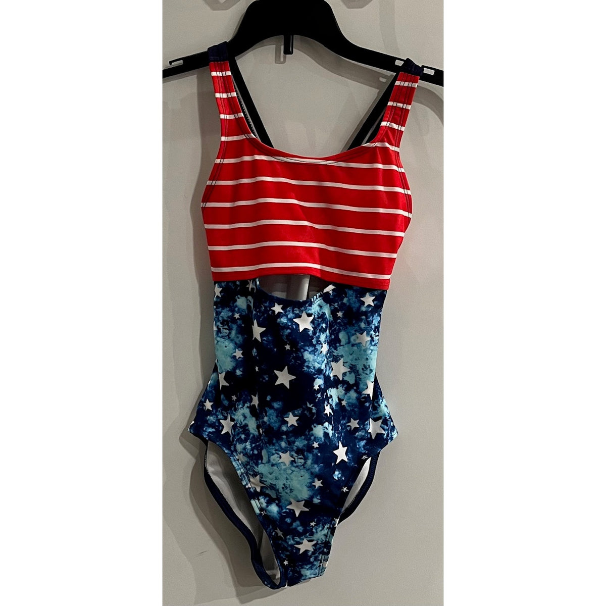 Girls Tie-Dye Americana One-Piece Swimsuit from Cat and Jack - M (7-8)