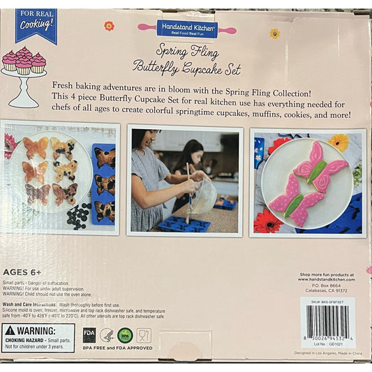 Handstand Kitchen Spring Fling Daisy 3-piece Real Cake Baking Set with Recipe