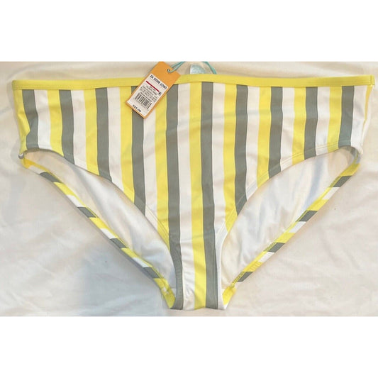 Womens Plus Size Medium Coverage Hipster Bikini Bottom - Kona Sol - 2X