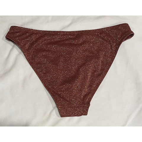 Xhilaration - Juniors' Metallic Textured V Bikini Bottom - Raisin S (0-2)