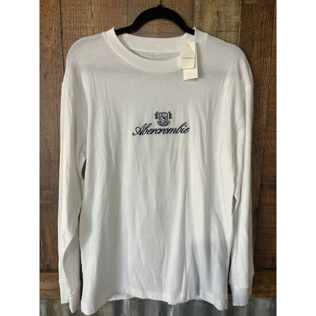 Abercrombie & Fitch Muscle Long Sleeve T Shirt - M - White