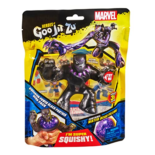 Heroes of Goo Jit Zu Marvel Hero Pack - Black Panther - Squishy Stretchy Gooey Heroes