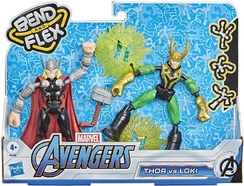 Marvel Avengers Bend and Flex Thor Vs Loki Action Figure Toys