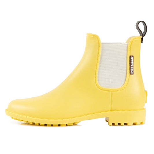 Planone Short Rain Boots Anti-Slip Chelsea Ankle Outdoor Garden Shoes ~ Yellow 9