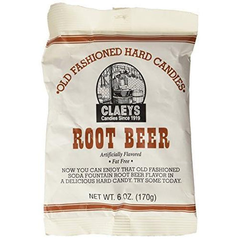 Claeys Old Fashioned Root Beer Hard Candy - 6oz Bag