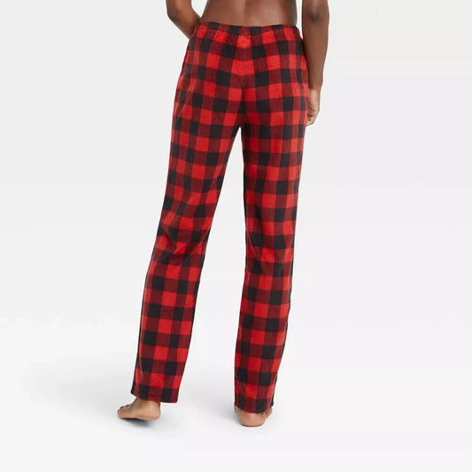 Women's Holiday Plaid Fleece Pajama Pants - Wondershop - Small