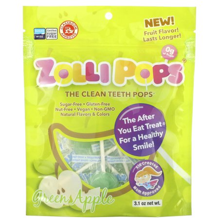 ZolliPops Green Apple Pops - 3.1oz Bag
